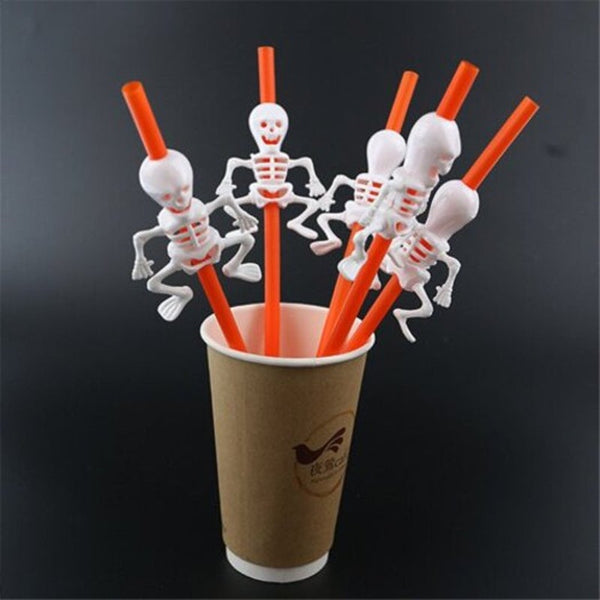 Pumpkin Skeletondrinking Straws Halloween Party Decoration 5Pcs / Set Multi B