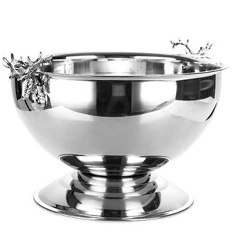 Punch Bowl With Deer Head Bucket Champagne 304 Stainless Steel Ice Ice Buckets