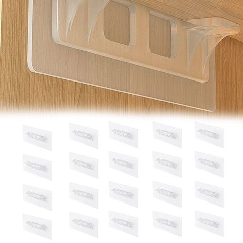 Punch Free Shelf Support Hooks Adhesive Bracket Kitchen Pegs Clapboard