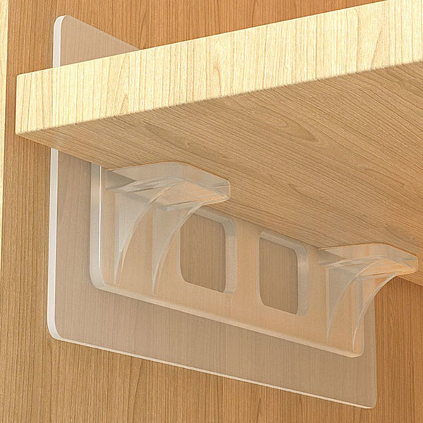 Punch Free Shelf Support Hooks Adhesive Bracket Kitchen Pegs Hooks & Hangers