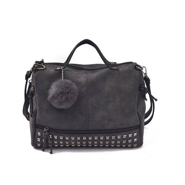Punk Motorcycle Style Rivet Studded Cross Body Bag Black Women's Bags & Handbags