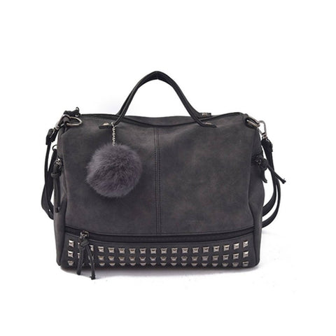 Punk Motorcycle Style Rivet Studded Cross Body Bag Black Women's Bags & Handbags