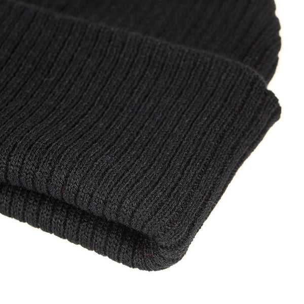 Pure Color Striped Warm Knitting Wool Beanie Outdoor Riding Unisex Knitted Hat Black Beanies