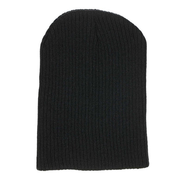 Pure Color Striped Warm Knitting Wool Beanie Outdoor Riding Unisex Knitted Hat Black