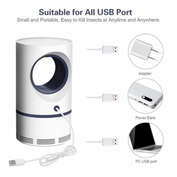 Purple Mosquito Killer Usb Led Night Light Lamp Electric White Repellents & Deterrents