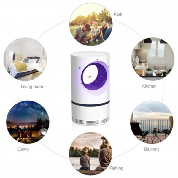 Purple Mosquito Killer Usb Led Night Light Lamp Electric White Repellents & Deterrents