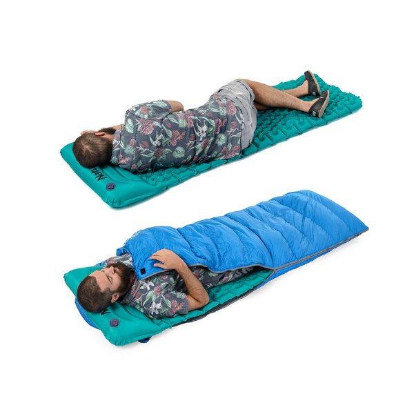 Orange Naturehike Outdoor Inflatable Cushion Sleeping Camping Mat Bag With Pillow