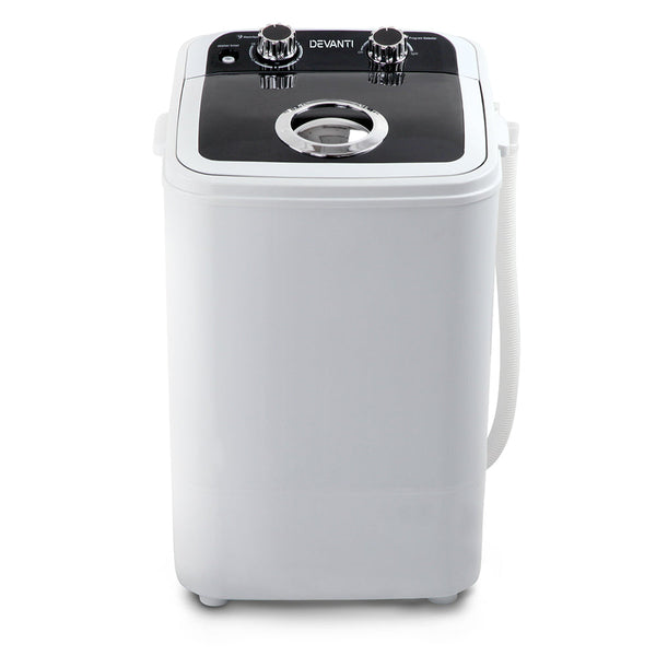 Devanti 4.6Kg Mini Portable Washing Machine Black Washing Machines