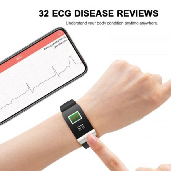 Ecg Ppg Smart Watch Fitness Tracker Waterproof Heart Rate Monitor