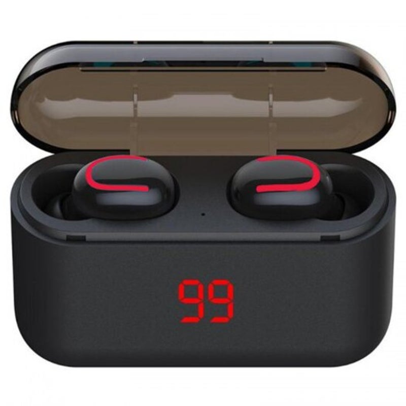 Q32 Pro Bluetooth 5.0 Earbud With Power Display Black Earbuds
