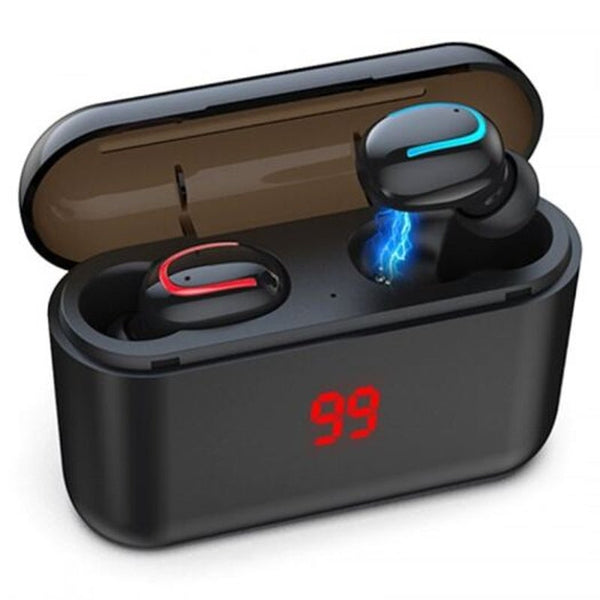 Q32 Pro Bluetooth 5.0 Earbud With Power Display Black Earbuds