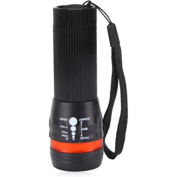 Q5 3 Modes Led Bike Light Zoomable Torch Red With Black