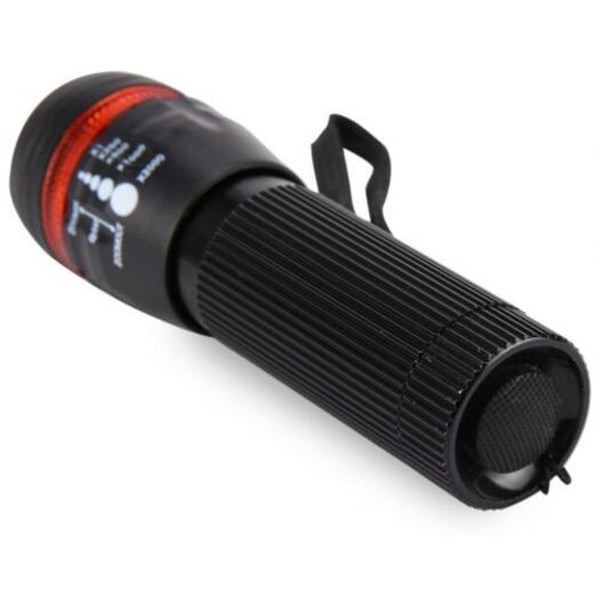 Q5 3 Modes Led Bike Light Zoomable Torch Red With Black