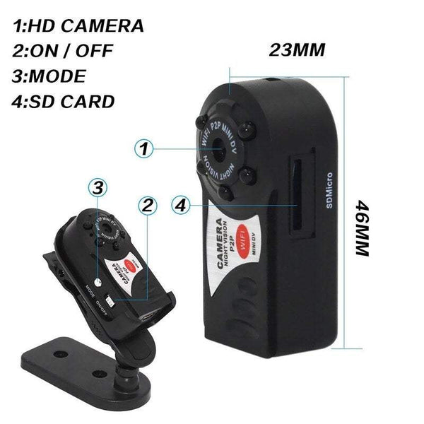 Q7 Wireless Night Vision Network Monitoring Fi Multi Function / Micro Security Cameras