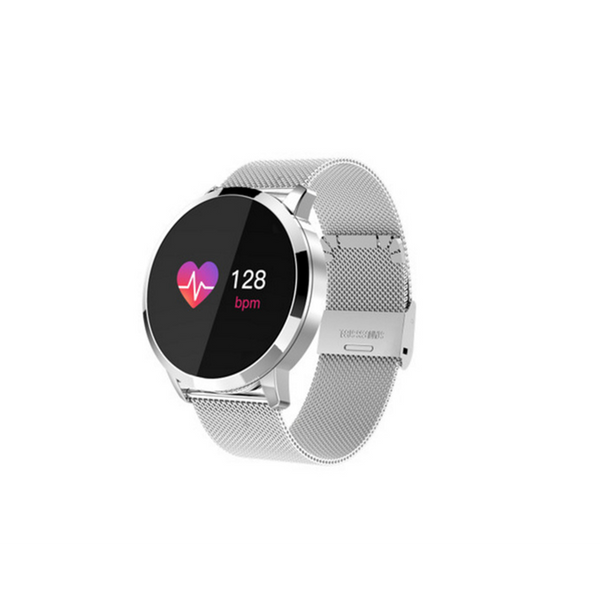Q8 Smart Watch For Monitoring Heart Rate And Blood Pressure Silver Steel