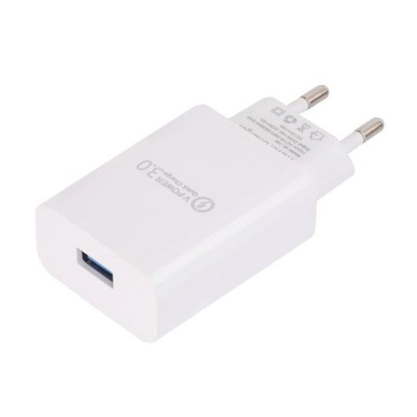 Qc 3.0 Power Adapter Quick Charger Type Cable For Xiaomi Mi 8 / Mix 6 Pro White