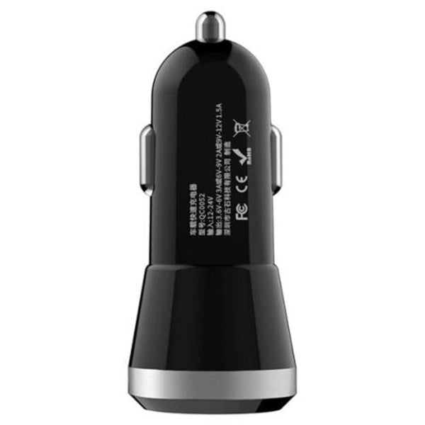 Qc3.0 9V 2A Car Usb Charger Black Gray Circle Chargers & Cradles