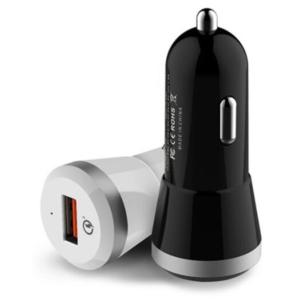 Qc3.0 9V 2A Car Usb Charger Black Gray Circle Chargers & Cradles