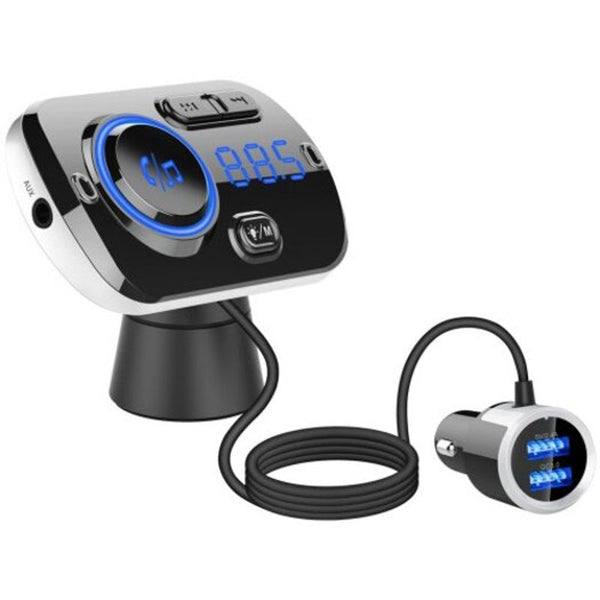 Qc3.0 Fast Charge Car Fm Bluetooth Mp3 Player Handsfree Rgb Led Dual Usb Charger Transmitters