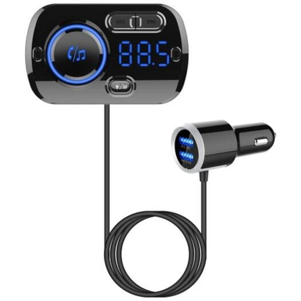 Qc3.0 Fast Charge Car Fm Bluetooth Mp3 Player Handsfree Rgb Led Dual Usb Charger Transmitters