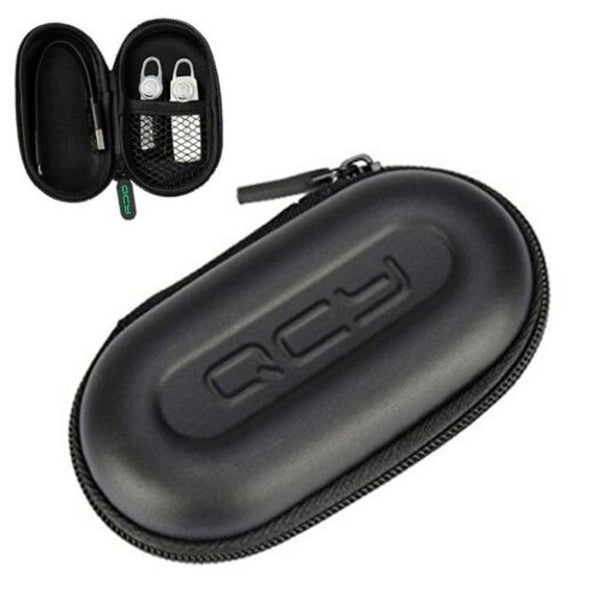Qcy Storage Bag Headphone Case For Cable Charger Earphone Memory Card Black Storage Bags