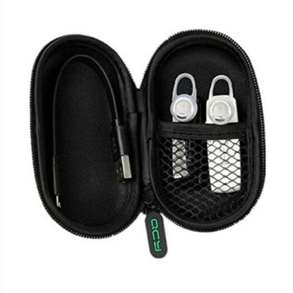 Qcy Storage Bag Headphone Case For Cable Charger Earphone Memory Card Black Storage Bags