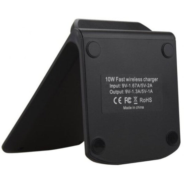 Qi Wireless Fast Charger Charging Stand Dock Pad For Samsung Galaxy S8 / Note Iphone X Plus Black Chargers & Cradles