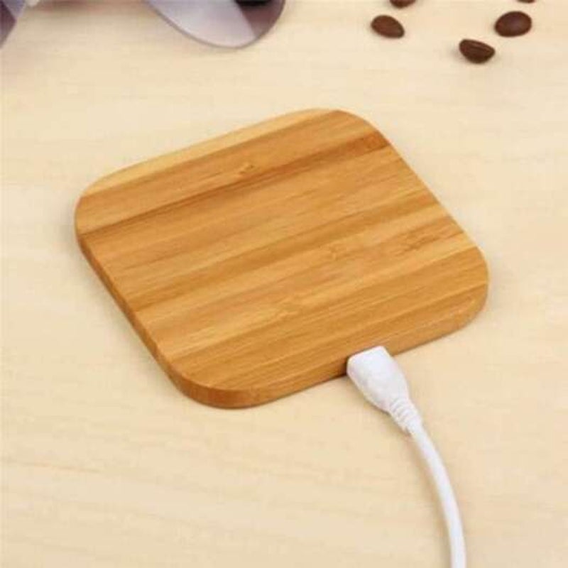Wireless Charging Slim Wood Pad Smart Phone Charger Board Chargers & Cradles