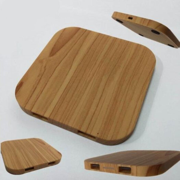 Wireless Charging Slim Wood Pad Smart Phone Charger Board Chargers & Cradles