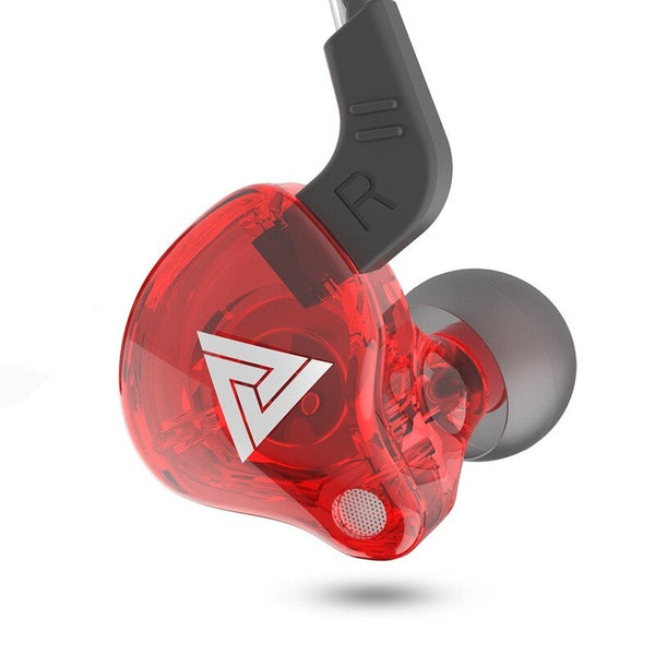 Ak6 Universal 3.5Mm Hifi Sport Headphones In Ear Earphone For Running With Microphone Headset Music Earbuds Red Headsets & Earpieces