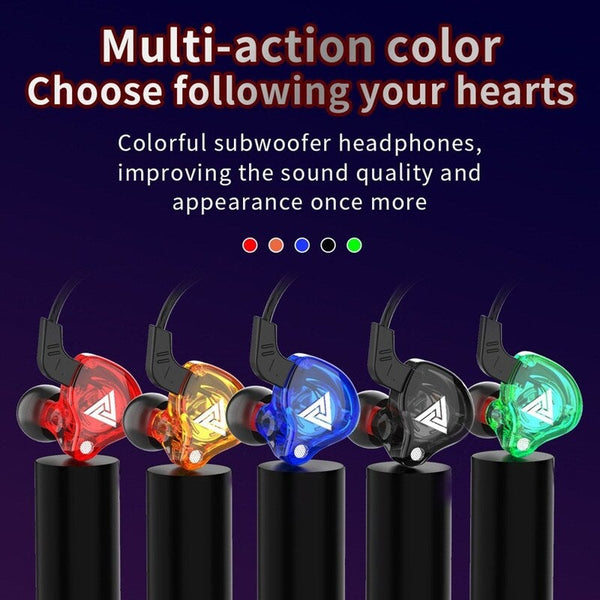 Ak6 Universal 3.5Mm Hifi Sport Headphones In Ear Earphone For Running With Microphone Headset Music Earbuds Red Headsets & Earpieces