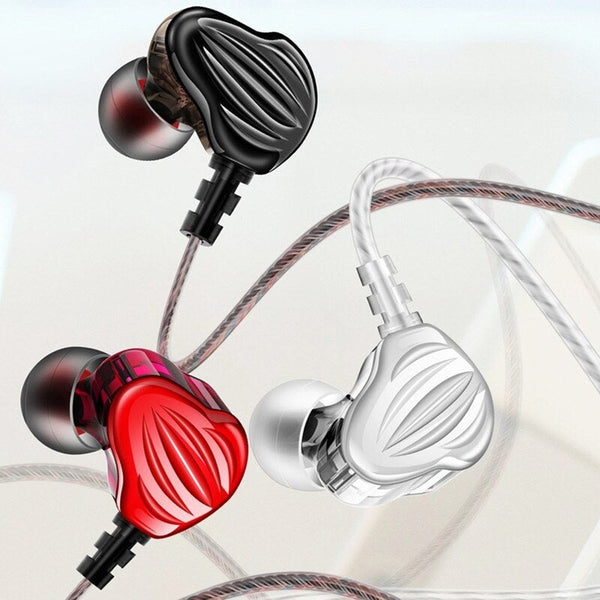 Ck4 3.5Mm In Ear Sport Wired Headphone With Storage Box Red