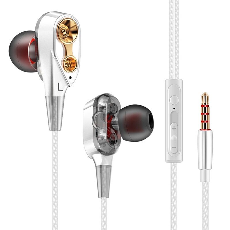 Ck8 3.5Mm Wired In Ear Headphone With Microphone White Wired Earphones