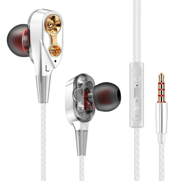 Ck8 3.5Mm Wired In Ear Headphone With Microphone White Wired Earphones