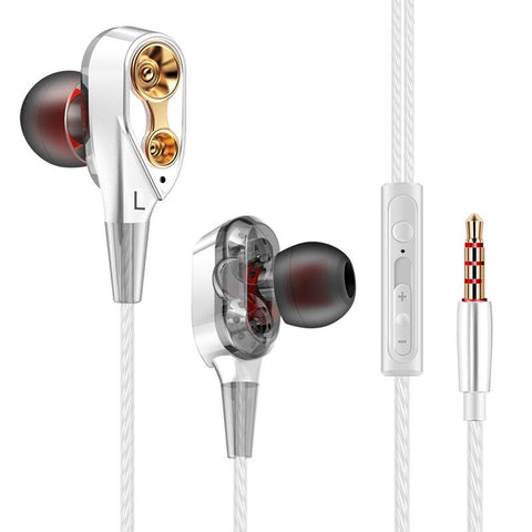 Ck8 3.5Mm Wired In Ear Headphone With Microphone White Wired Earphones