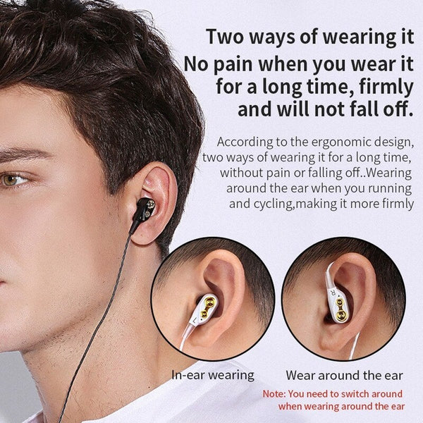 Ck8 3.5Mm Wired In Ear Headphone With Microphone White Wired Earphones