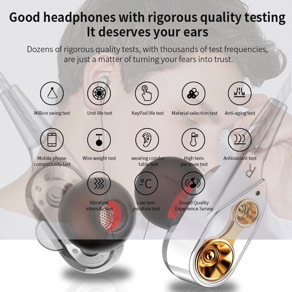 Ck8 3.5Mm Wired In Ear Headphone With Microphone White Wired Earphones