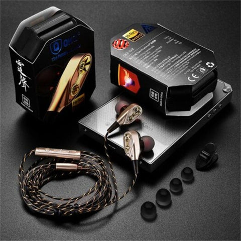 Ck8 Explosion In Ear Double Motion Running Game Hifi Music Headphones Gold