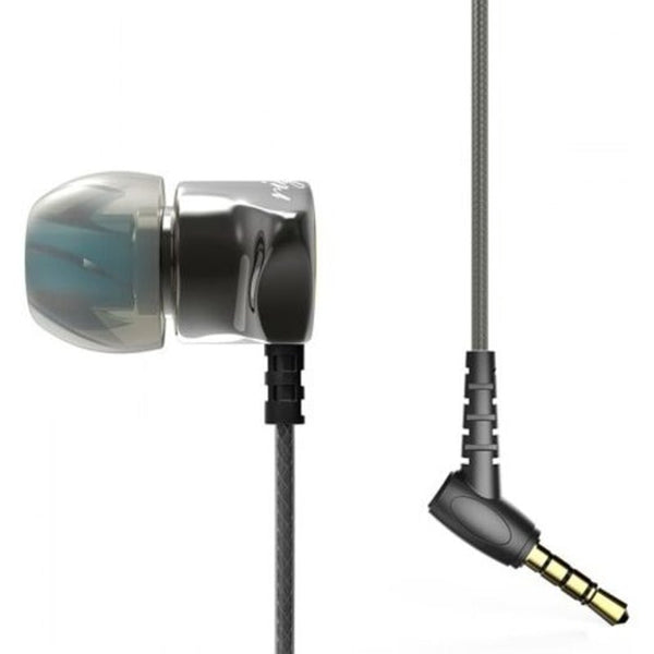 Dm7 3.5Mm Aluminum Alloy In Ear Wired Earphone Black With Mic Earbuds