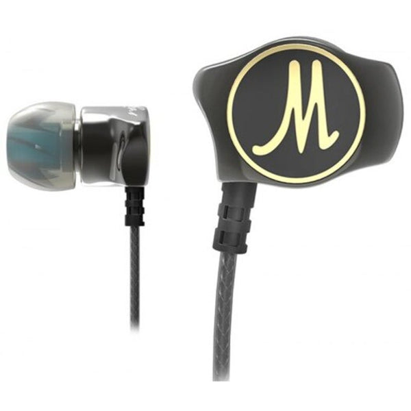 Dm7 3.5Mm Aluminum Alloy In Ear Wired Earphone Black With Mic Earbuds