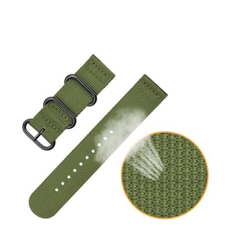 Quick Release Nylon Canvas Fabric Band Strap For Amazfit 2 Storts Watch Army Green Watch Bands