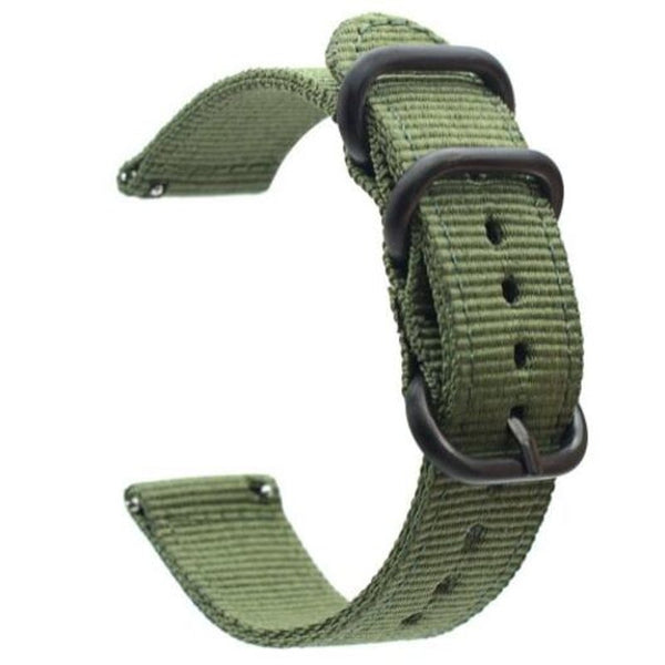 Quick Release Nylon Canvas Fabric Band Strap For Amazfit 2 Storts Watch Army Green Watch Bands