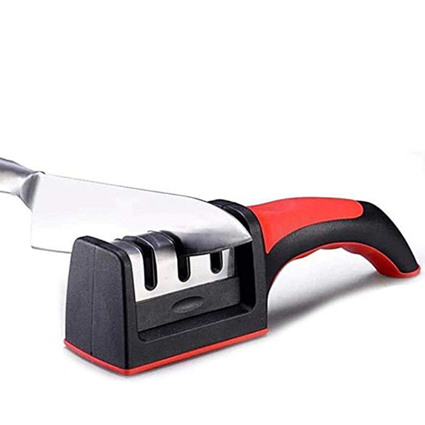 Sharpeners Quick Sharpener Professional 3 Stages Knife Grinder Non Slip Silicone Rubber Kitchen Tools Red