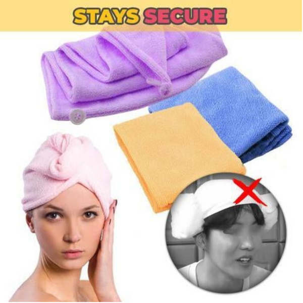 Quick Microfibre Magic Hair Drying Towel Hat Towels & Washcloths