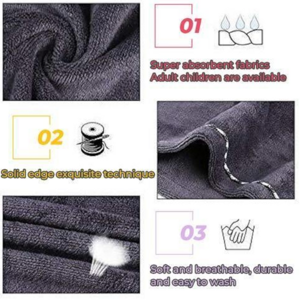 Quick Microfibre Magic Hair Drying Towel Hat Towels & Washcloths