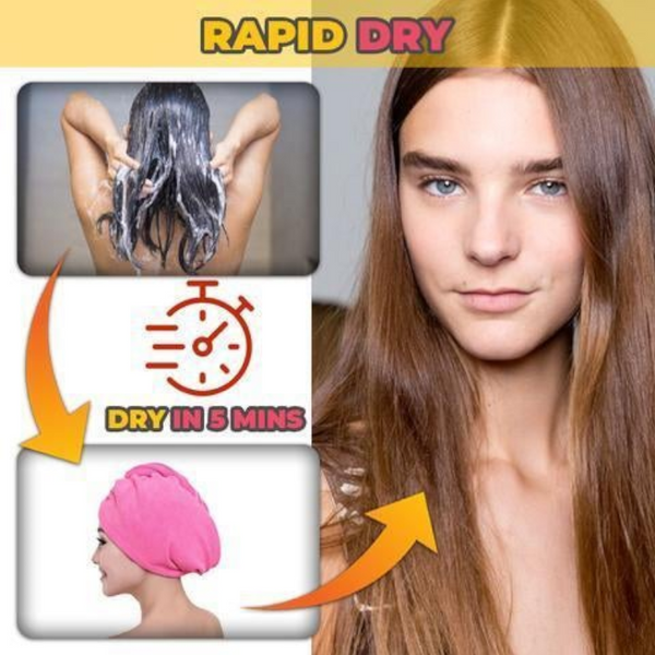 Quick Microfibre Magic Hair Drying Towel Hat Towels & Washcloths