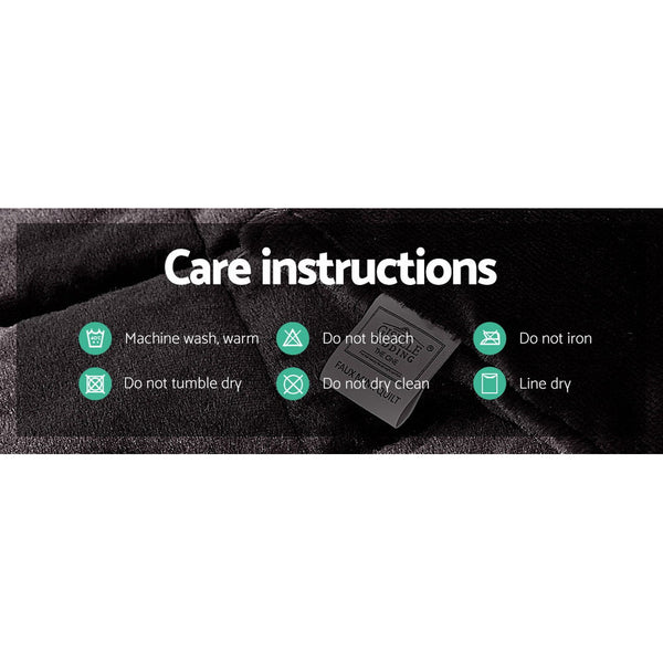 Giselle Faux Mink Quilt Super King Charcoal Super King Doonas