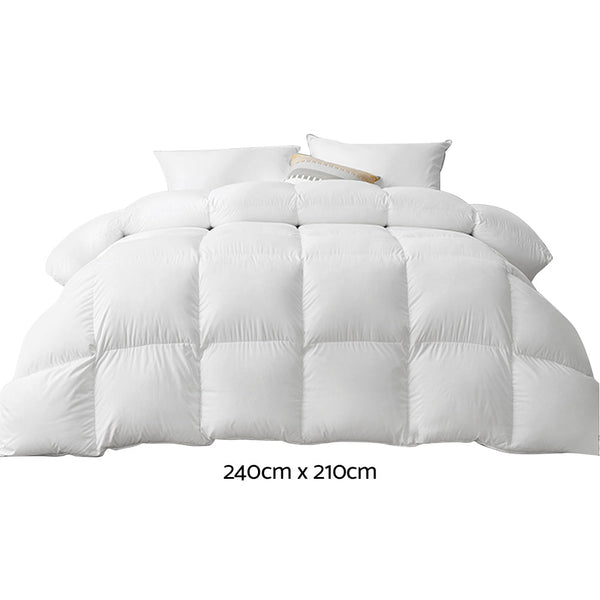 Giselle King Size 800Gsm Goose Down Feather Quilt King Doonas