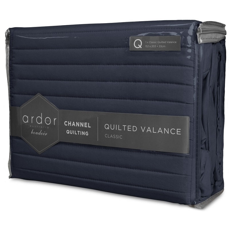 Quilted Valance - Navy