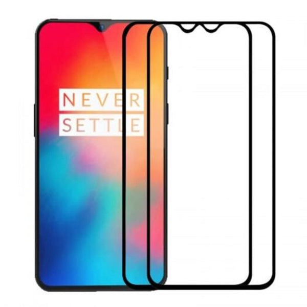 2.5D 9H Fully Tempered Glass Protective Film For One Plus 6T 2Pcs Black Screen Protectors
